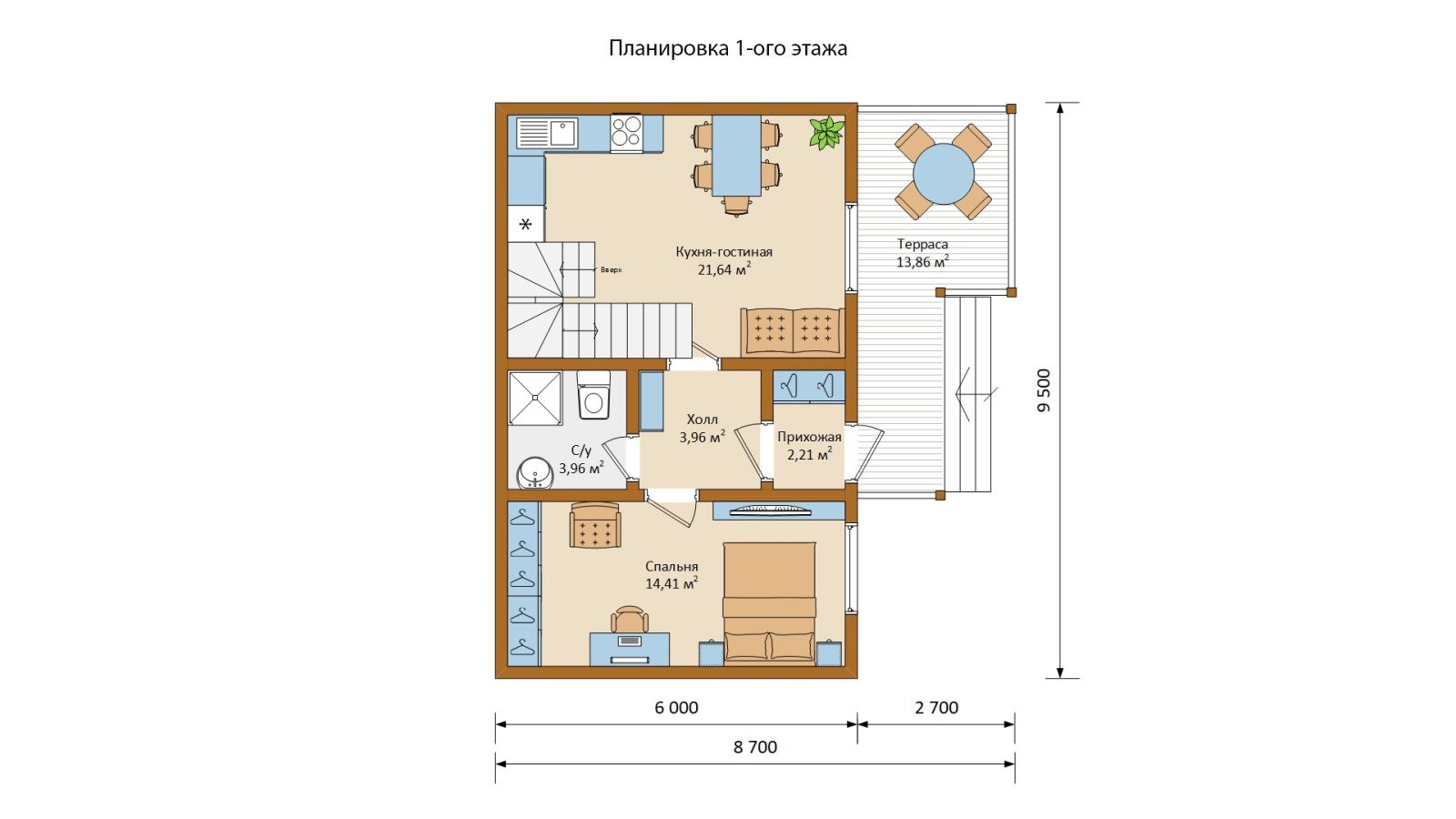 Каркасный дом Лацио под ключ 9х10 м в Спб - строительство и цена от  компании FrameHouse